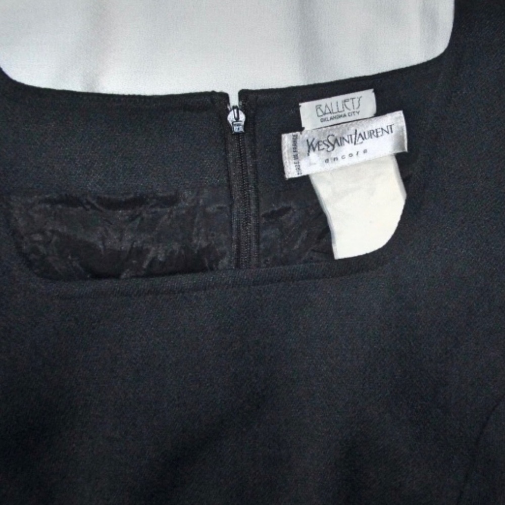Yves Saint Laurent YSL Black Sleeveless Kangaroo Pouch Dress Womens Size 8 10 - Picture 3 of 4